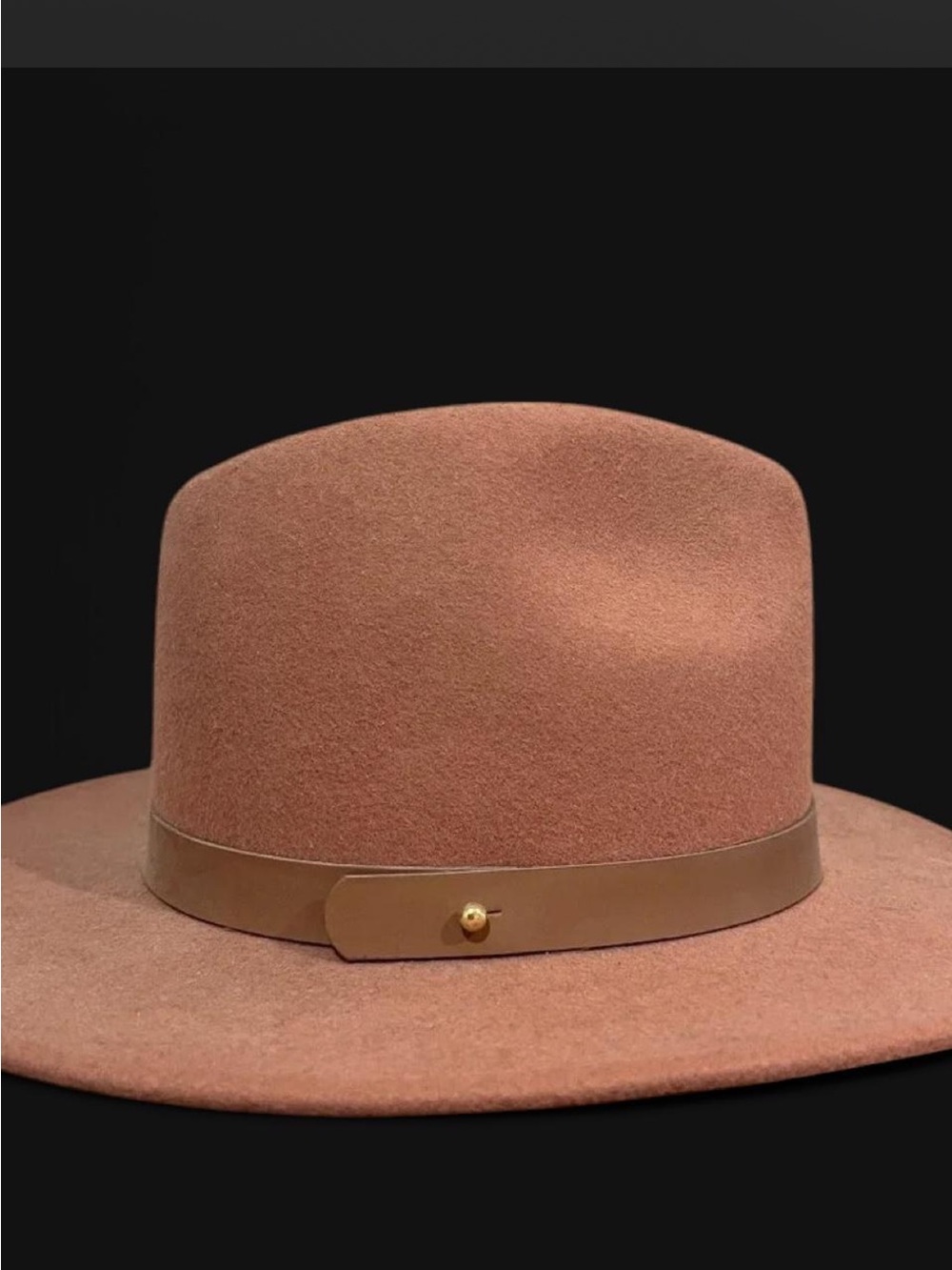 Lack Of Color Mauve Taupe Felt Fedora with Leather Band “The Frey”